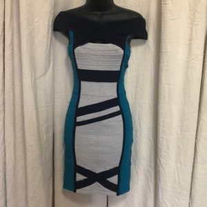 Wow couture off shoulder bandage dress